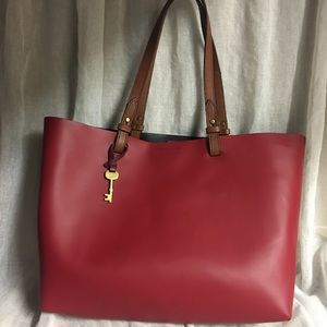 Fossil Coated Cow Hide Leather Rachel Tote